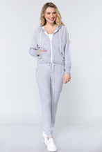 Load image into Gallery viewer, Raglan Slub Terry Zip up (H Grey)