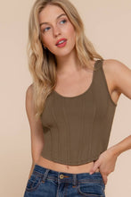 Load image into Gallery viewer, Corset Detail Top (Black)