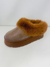 Load image into Gallery viewer, Bling Platform Fur Booties (chestnut)