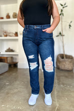 Load image into Gallery viewer, Judy Blue* Dark Rigid Magic Heavy Destroy Straight Jeans