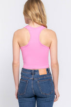 Load image into Gallery viewer, Racerback Jersey Crop Tank-(Burgundy)