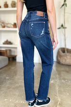 Load image into Gallery viewer, Judy Blue* Dark Rigid Magic Heavy Destroy Straight Jeans