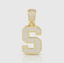 Load image into Gallery viewer, Baby Block Diamond Initial Charms