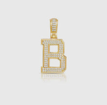 Load image into Gallery viewer, Baby Block Diamond Initial Charms