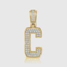 Load image into Gallery viewer, Baby Block Diamond Initial Charms