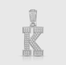 Load image into Gallery viewer, Baby Block Diamond Initial Charms