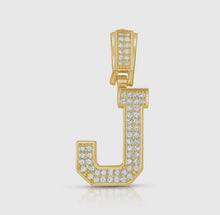 Load image into Gallery viewer, Baby Block Diamond Initial Charms