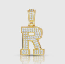 Load image into Gallery viewer, Baby Block Diamond Initial Charms