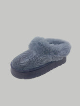 Load image into Gallery viewer, Bling Platform Fur Booties (gray)