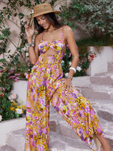 Load image into Gallery viewer, Cutout Printed Spaghetti Strap Jumpsuit