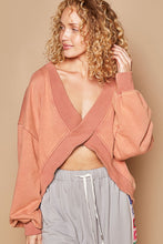 Load image into Gallery viewer, POL V-Cutout 2 Way Sweatshirt (terracotta)