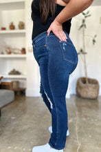 Load image into Gallery viewer, Judy Blue* Dark Rigid Magic Heavy Destroy Straight Jeans