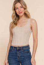 Load image into Gallery viewer, Corset Detail Top (Black)