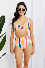 Load image into Gallery viewer, Take A Dip Twist High-Rise Bikini (Stripe)