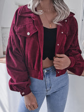 Load image into Gallery viewer, Cropped Corduroy Jacket (multiple colorways)