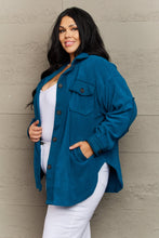 Load image into Gallery viewer, Cozy in the Cabin Shacket (Teal)