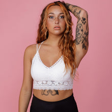 Load image into Gallery viewer, Mallory Lace Bralette - White
