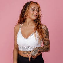 Load image into Gallery viewer, Mallory Lace Bralette - White