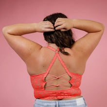 Load image into Gallery viewer, Juliette Deluxe Racerback Lace Bralette - Coral