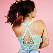 Load image into Gallery viewer, Juliette Deluxe Racerback Lace Bralette - Turquois