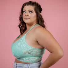 Load image into Gallery viewer, Juliette Deluxe Racerback Lace Bralette - Turquois