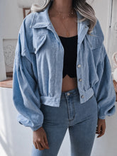 Load image into Gallery viewer, Cropped Corduroy Jacket (multiple colorways)