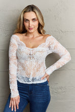 Load image into Gallery viewer, Be Kind Off The Shoulder Lace Top (ivory)