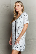 Load image into Gallery viewer, Quilted Quivers Button Down Sleepwear Dress