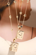 Load image into Gallery viewer, Star and Moon Copper 14K Gold-Plated Necklace