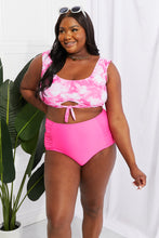 Load image into Gallery viewer, Sanibel Crop Swim Top and Ruched Bottoms Set (Pink)