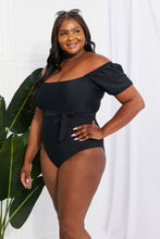 Load image into Gallery viewer, Salty Air Puff Sleeve One-Piece (Black)