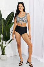 Load image into Gallery viewer, Sanibel Crop Swim Top and Ruched Bottoms Set (Black)