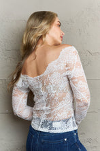 Load image into Gallery viewer, Be Kind Off The Shoulder Lace Top (ivory)