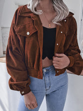 Load image into Gallery viewer, Cropped Corduroy Jacket (multiple colorways)