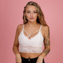 Load image into Gallery viewer, Luna Lace Bralette-White