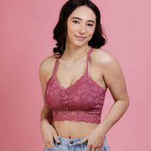 Load image into Gallery viewer, Juliette Deluxe Lace Bralette - Tea Rose