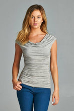 Load image into Gallery viewer, Cowl Neck Top (grey)
