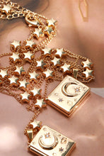 Load image into Gallery viewer, Star and Moon Copper 14K Gold-Plated Necklace