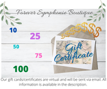 Load image into Gallery viewer, Forever Symphonie Boutique Gift Card
