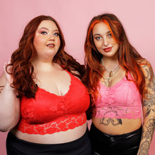 Load image into Gallery viewer, Juliette Deluxe Racerback Lace Bralette - Pink