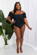 Load image into Gallery viewer, Salty Air Puff Sleeve One-Piece (Black)