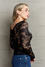 Load image into Gallery viewer, Be Kind Off The Shoulder Lace Top (black)