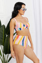 Load image into Gallery viewer, Take A Dip Twist High-Rise Bikini (Stripe)