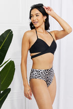 Load image into Gallery viewer, Summer Splash Halter Bikini Set in Black