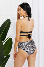 Load image into Gallery viewer, Summer Splash Halter Bikini Set in Black