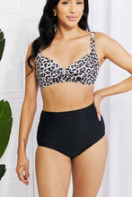 Load image into Gallery viewer, Take A Dip Twist High-Rise Bikini (Leopard)