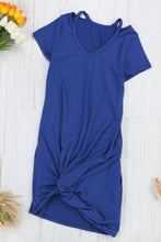 Load image into Gallery viewer, Clear Skies Jersey Twist T-Shirt Dress