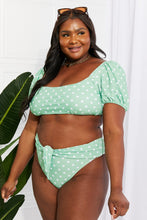 Load image into Gallery viewer, Vacay Ready Puff Sleeve Bikini (Gum Leaf)