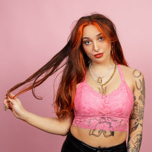 Load image into Gallery viewer, Juliette Deluxe Racerback Lace Bralette - Pink