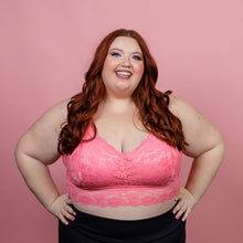 Load image into Gallery viewer, Juliette Deluxe Racerback Lace Bralette - Pink
